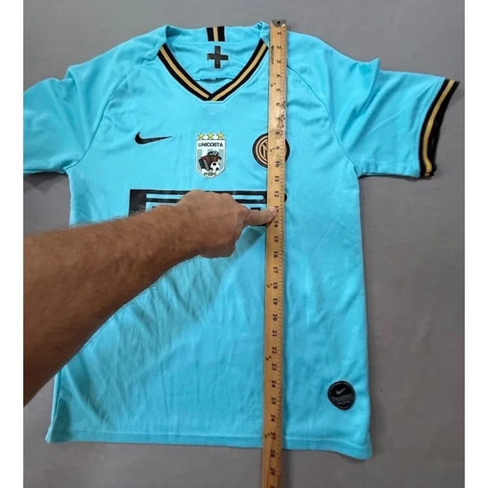 Inter Milan Football‎ #9 Mandy Jersey Nike Sky Blue Pirelli Short Sleeve Men M